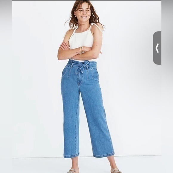 Madewell Paperbag Jeans in Radcliff Wash Sz 24 - Picture 1 of 7